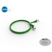 Cordon RJ45 cat 6a SFTP 100 Ohms LSOH, vert, 1m