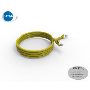 Cordon RJ45 cat 6a SFTP 100 Ohms LSOH, jaune, 2m