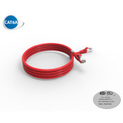 Cordon RJ45 cat 6a SFTP 100 Ohms LSOH, rouge, 2m