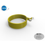 Cordon RJ45 cat 6a SFTP 100 Ohms LSOH, jaune, 3m
