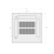 CAPOT SUPERIEUR AVEC 3 ENTREE POUR BAIE 600X600 - LIGNE 500