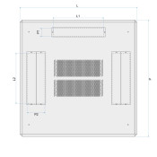 CAPOT SUPERIEUR AVEC 3 ENTREE POUR BAIE 800X800 - LIGNE 500