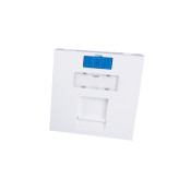 Plastron droit 1 entrée Keystone 45x45 avec volet et inserts de couleur, Platine Réseaux, Réf : 71522