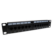 71660 - Panneau de brassage cat6 UTP 10 pouces 12 ports -  Socamont®