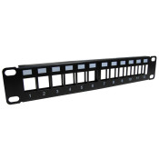 71661 - Panneau de brassage FTP 10 pouces 12 ports à équiper -  Socamont®