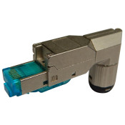 71687 - One Plug RJ45 mâle coudé cat6A AWG23 POE+ -  Socamont®