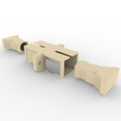 87542 - Traversée de cloison optique SC multimode OM1 62,5/125 OM2 50/125 (beige), Type : Simplex