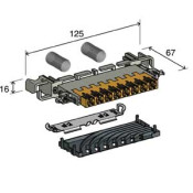 54111 - Module à coup. 8P, avec ressort et barre de masse, Réf. Fab. P45840DF, Coul. : jaune