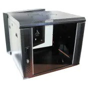 1P966MSV-Coffret mural 9U pivotante montée, Porte verre, 600x600 LxP (mm)-Socamont