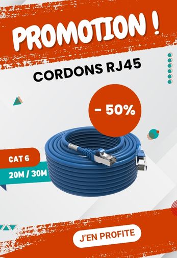 promotion cables rj45 cat 6 20m / 30m